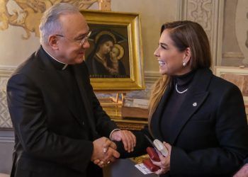 Se reúne Mara Lezama con Monseñor Peña Parra en el Vaticano para hablar de la justicia social para el pueblo de México