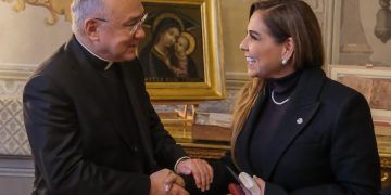 Se reúne Mara Lezama con Monseñor Peña Parra en el Vaticano para hablar de la justicia social para el pueblo de México