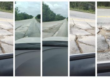 Carretera federal Bacalar hacia Felipe Carrillo Puerto totalmente fracturada