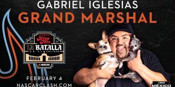 Gabriel “Fluffy” iglesias será el grand marshal para la carrera ‘king taco la batalla en el coliseo’ de la Nascar México series