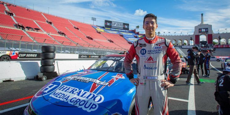 Alex de Alba y el Alessandros Racing, salieron con Top-3 de NASCAR México en el Memorial Coliseum