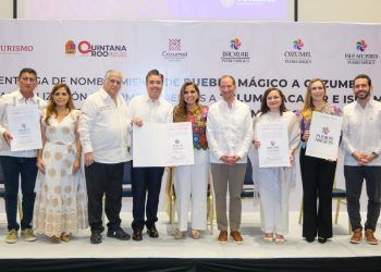 Entregan Mara Lezama y Miguel Torruco nombramiento de Pueblo Mágico a Cozumel y actualización a Tulum, Bacalar e Isla Mujeres