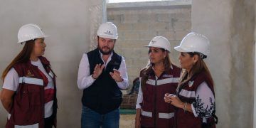 Supervisan Mara Lezama y Heyden Cebada avances del Centro de Convivencia Familiar en Cancún