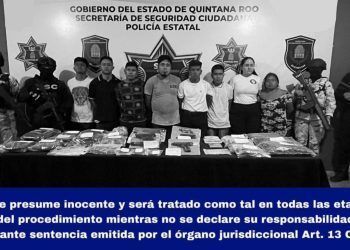 Operativo Conjunto en Cancún Resulta en la Detención de Ocho Individuos por Delitos Contra la Salud y Violaciones a la Ley de Armas