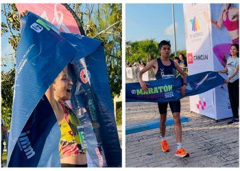 Anahí Inzunza y Víctor Mejía Se Coronan en el Medio Maratón Internacional de la Mujer Cancún 2024