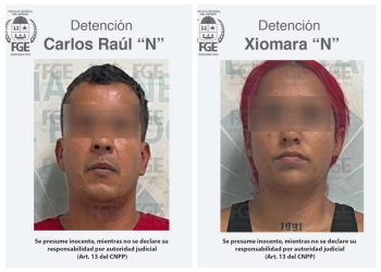 Capturan FGE y Guardia Nacional a dos personas relacionadas con un triple homicidio en Solidaridad