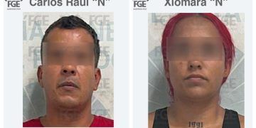 Capturan FGE y Guardia Nacional a dos personas relacionadas con un triple homicidio en Solidaridad