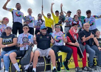 La mexicana Elian Martínez y el colombiano Jaime Vergara, ganadores de L’Étape Cancún