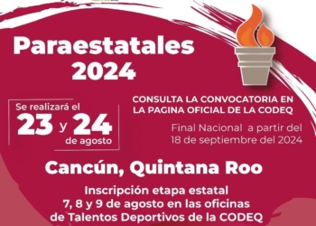 Lanza CODEQ convocatoria para que las y los atletas participen en los Paraestatales 2024