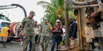 En territorio, Mara Lezama recorre zonas prioritarias de Cancún y constata acciones de prevención ante cercanía de “Helene”