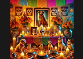 Celebran el Día de Muertos para las mascotas en México: un altar especial para recordar a los animalitos que ya partieron