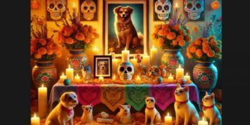 Celebran el Día de Muertos para las mascotas en México: un altar especial para recordar a los animalitos que ya partieron