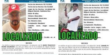 Localizan a dos personas reportadas como desaparecidas en Bacalar