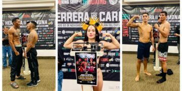 Todo listo para la función de box en el Poliforum de Playa del Carmen