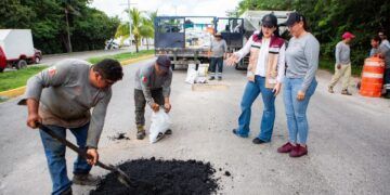 Continuaremos trabajando a máxima capacidad para tener un Solidaridad sin baches: Estefanía Mercado