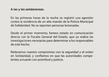Atentan contra la vivienda de mando policial en Playa del Carmen; no hay heridos