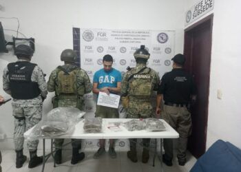 Detienen a una persona y aseguran presuntos estupefacientes en Chetumal