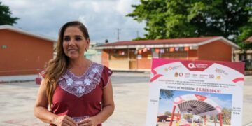 Anuncia Mara Lezama construcción de domo en la primaria “Forjadores de Quintana Roo”