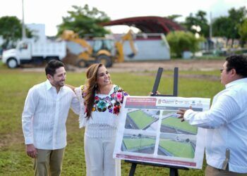 El diputado Renán Sánchez acompaña a la Gobernadora Mara Lezama en gira por Cozumel