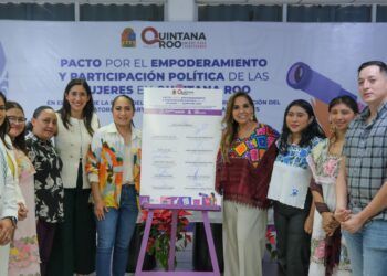 Firma Mara Lezama histórico Pacto para el Empoderamiento de las Mujeres e inicia funcionamiento del Observatorio de Participación Política de las Mujeres