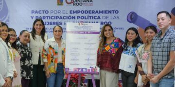 Firma Mara Lezama histórico Pacto para el Empoderamiento de las Mujeres e inicia funcionamiento del Observatorio de Participación Política de las Mujeres