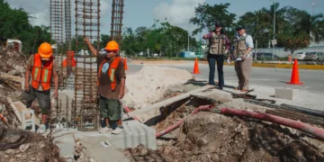 Supervisa Estefanía Mercado obras de infraestructura en Playa del Carmen