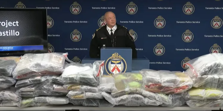 Detienen a mexicanos en la mayor incautación de cocaína en Toronto, Canadá; droga estaría ligada al CJNG
