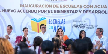 Con “Escuelas con Agua”, se cierran brechas de desigualdad para el bienestar de alumnos de instituciones públicas: Mara Lezama