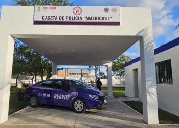 Rescatan caseta policial del parque Américas I en Chetumal