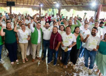 En José María Morelos, llama Renán Sánchez a militantes del PVEM a seguir en unidad para consolidar la transformación y el bienestar