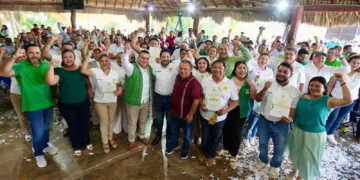 En José María Morelos, llama Renán Sánchez a militantes del PVEM a seguir en unidad para consolidar la transformación y el bienestar