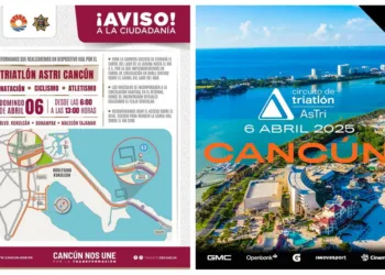 Presentan el dispositivo vial por el triatlón Astri Cancún