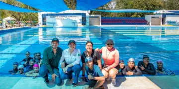 En tiempo récord, Estefanía Mercado rehabilita la alberca olímpica de Playa del Carmen
