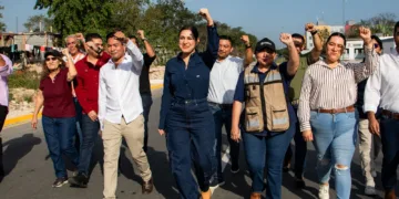 Más de 50 mil habitantes beneficiados con pavimentación de la avenida Constituyentes, en Misión de las Flores: Estefanía Mercado
