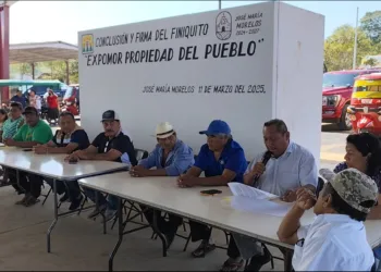 Ejidatarios del kilómetro 50 y Ayuntamiento de JMM firman convenio para destrabar conflicto por terrenos de la Expomor