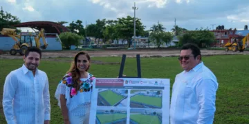 Tras años de abandono, Mara Lezama inicia rehabilitación de cancha de fútbol de San Gervasio, para dar nuevo espacio a deportistas y familias