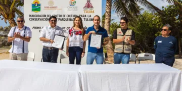 Inauguran centro cultural y convenio de trabajo, en el 44 aniversario del parque Tulum