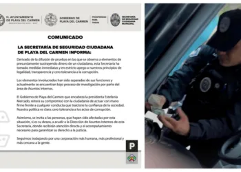 Policía de Playa del Carmen es separado del cargo tras video donde presuntamente recibe dinero de un ciudadano