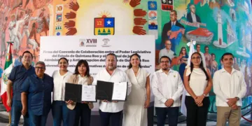 Tribunal de Justicia Administrativa y Anticorrupción firma convenio con el Congreso de Quintana Roo para garantizar asistencia jurídica gratuita