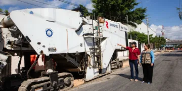 Gobierno de Estefanía Mercado realiza histórica inversión para seguir mejorando las vialidades en el Centro de Playa del Carmen