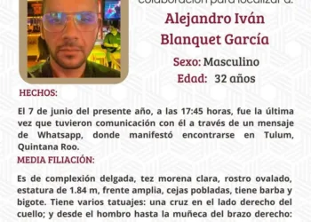 Desaparece hombre en Tulum; Fiscalía de Campeche activa ficha de búsqueda