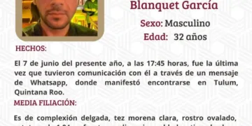 Desaparece hombre en Tulum; Fiscalía de Campeche activa ficha de búsqueda