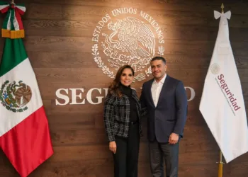 Mara Lezama revisa con Omar García Harfuch trabajo y avances de la Estrategia Nacional de Seguridad en Quintana Roo