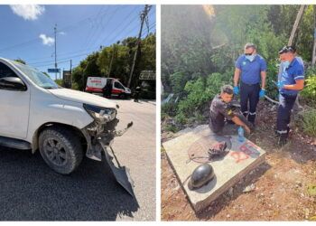 Motociclista Lesionado en Accidente Frente a Gypsy Market en Tulum por Exceso de Velocidad