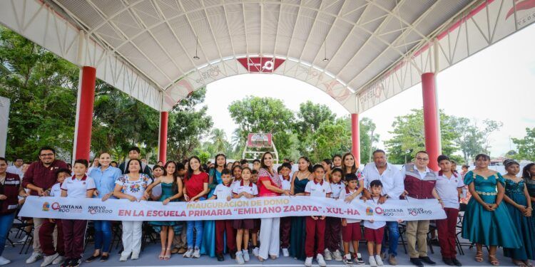 Mara Lezama entrega domo escolar en Xul-Ha tras 63 años de abandono