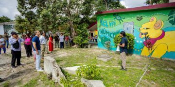Embellecen con Murales, Biblioteca y Casa de la Cultura de Cobá como Parte del Proyecto «Sembrando Ciudades Tulum»
