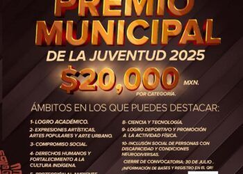 Lanzan Convocatoria para el Premio Municipal de la Juventud 2025 en Playa del Carmen
