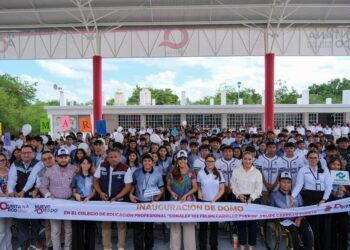 Gobernadora Mara Lezama Inaugura Nuevo Domo en Conalep de Felipe Carrillo Puerto