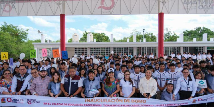 Gobernadora Mara Lezama Inaugura Nuevo Domo en Conalep de Felipe Carrillo Puerto