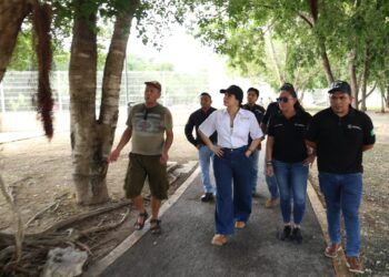 Estefanía Mercado recorre colonias y resuelve problemas de inmediato